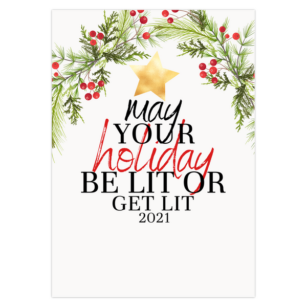 May your holidays be LIT Folded Cards