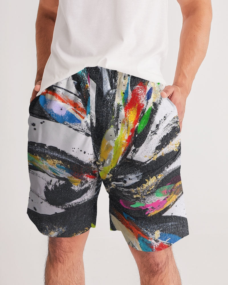 O P T I M I S T I C Men's All-Over Print Jogger Shorts