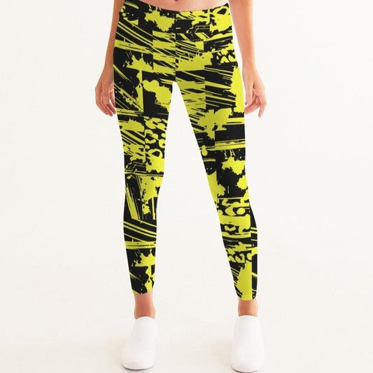 Blk & Yello Women's Yoga Pants