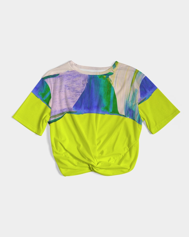 Neon Me Women's Twist-Front Cropped Tee