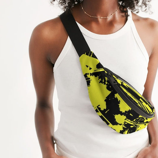 Blk & Yello Crossbody Sling Bag