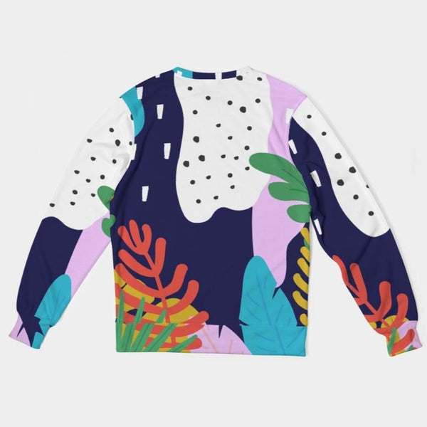 Pop Floral Classic French Terry Crewneck Pullover - ComfiArt