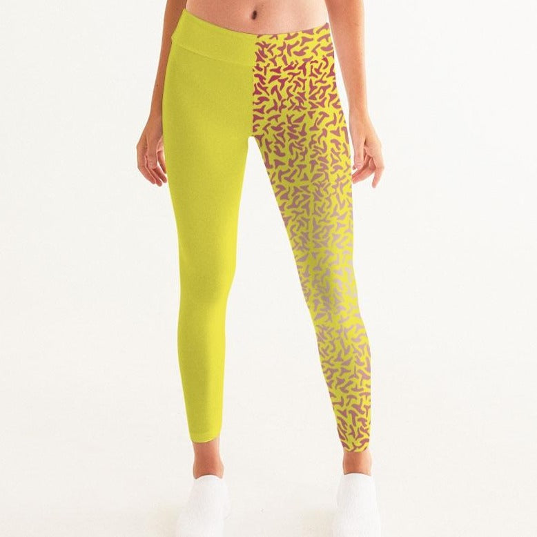 Angry in Yellow Women's Yoga Pants