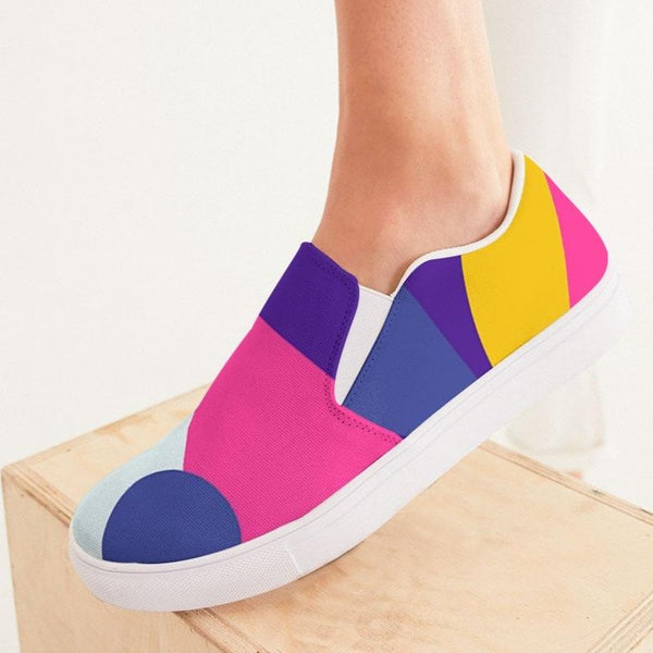 Color Abstract Women's Slip-On Canvas Shoe - ComfiArt