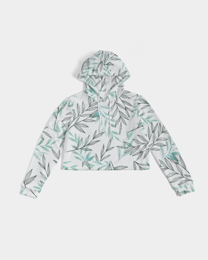 Leaf Women's Cropped Hoodie - ComfiArt