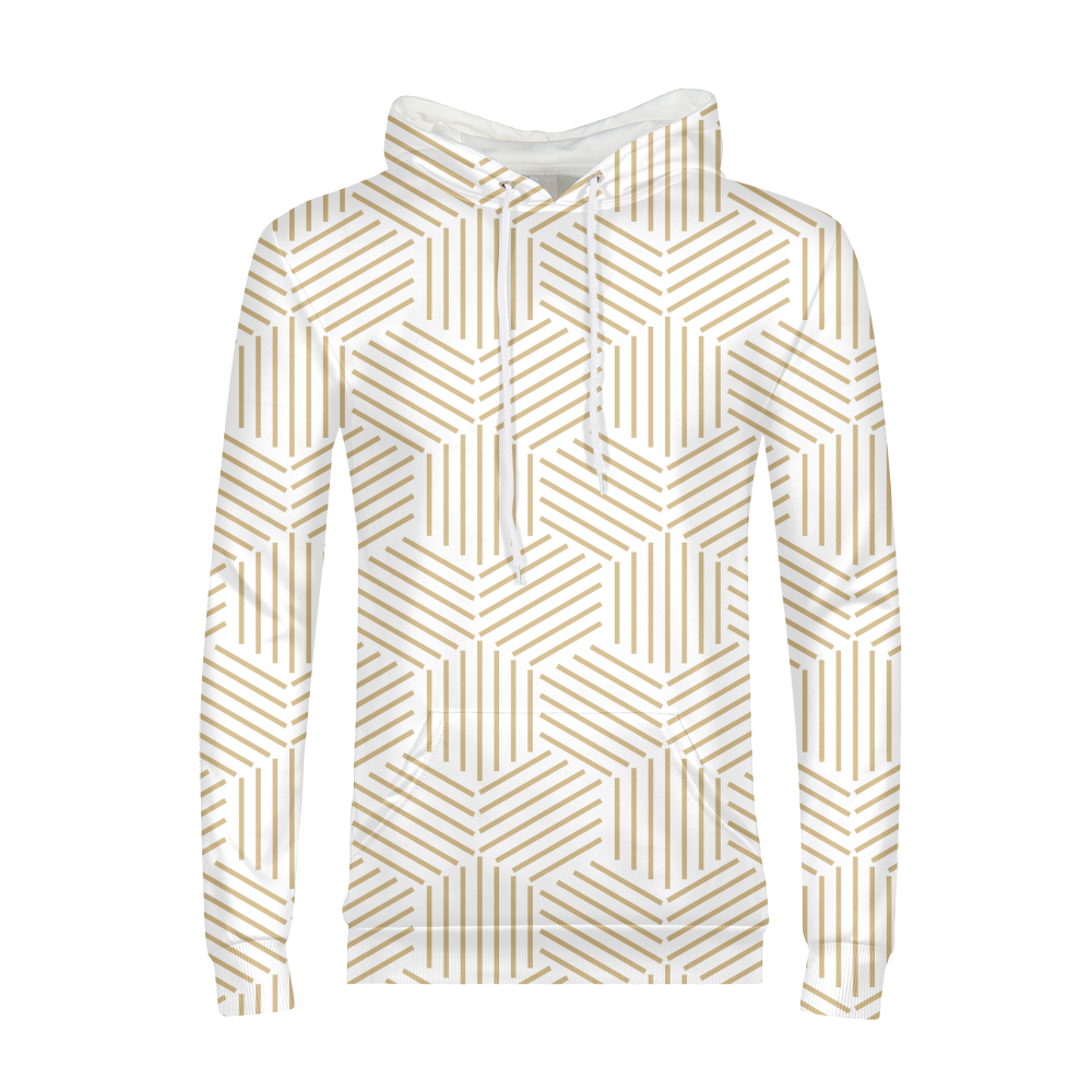 Gold HoneyComb Mens Hoodie - ComfiArt