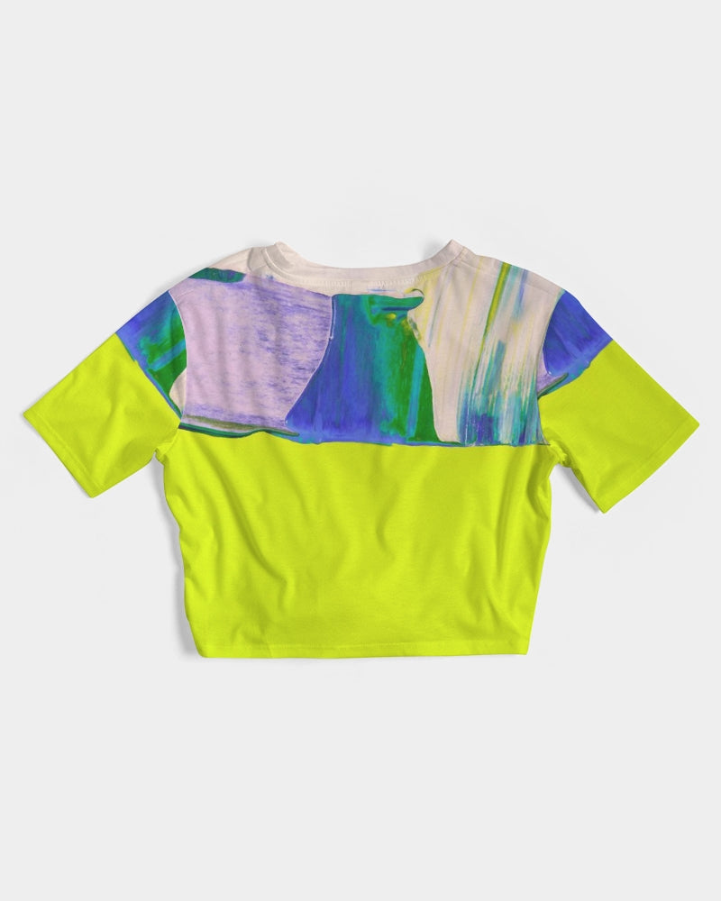 Neon Me Women's Twist-Front Cropped Tee