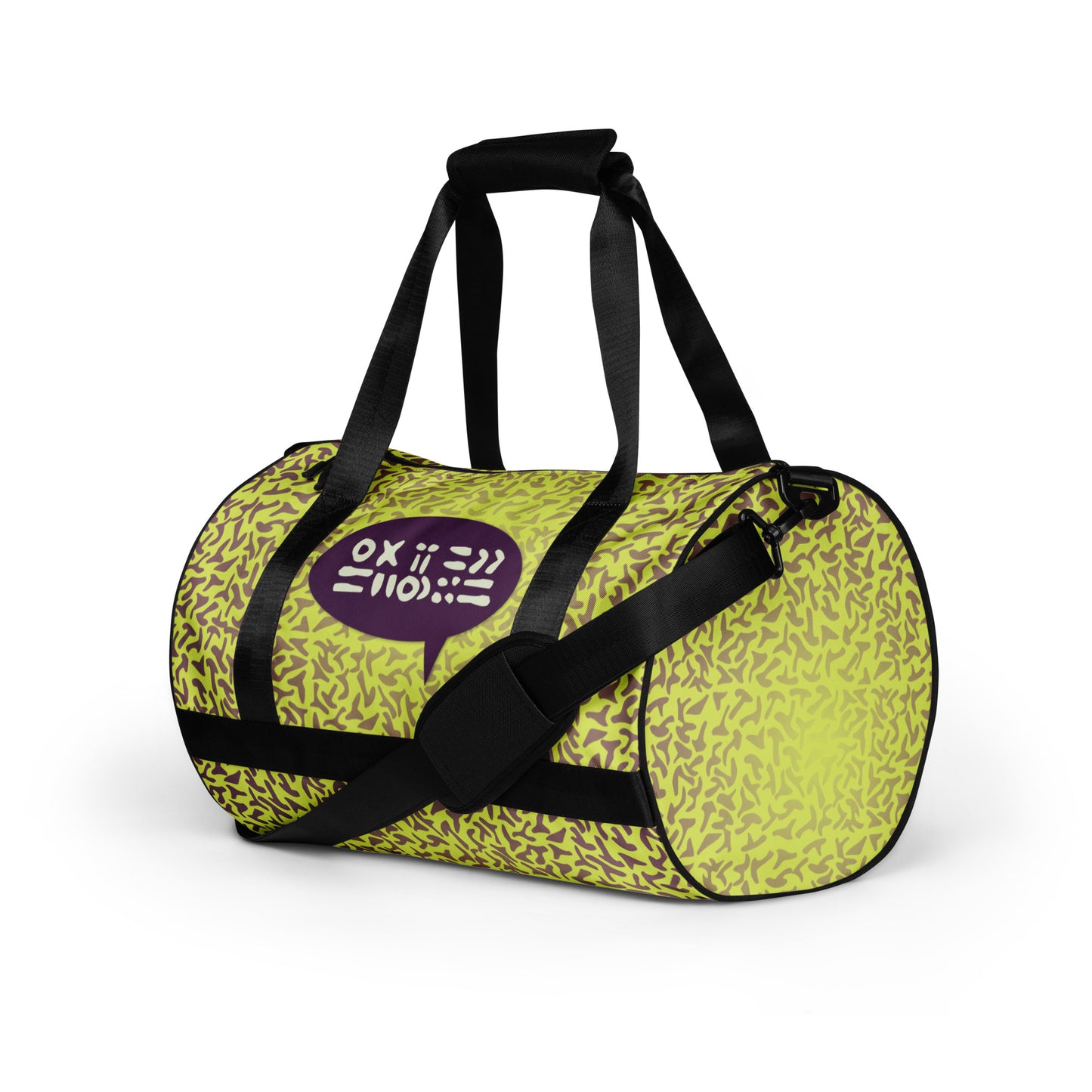 Suspicious All-over print gym bag