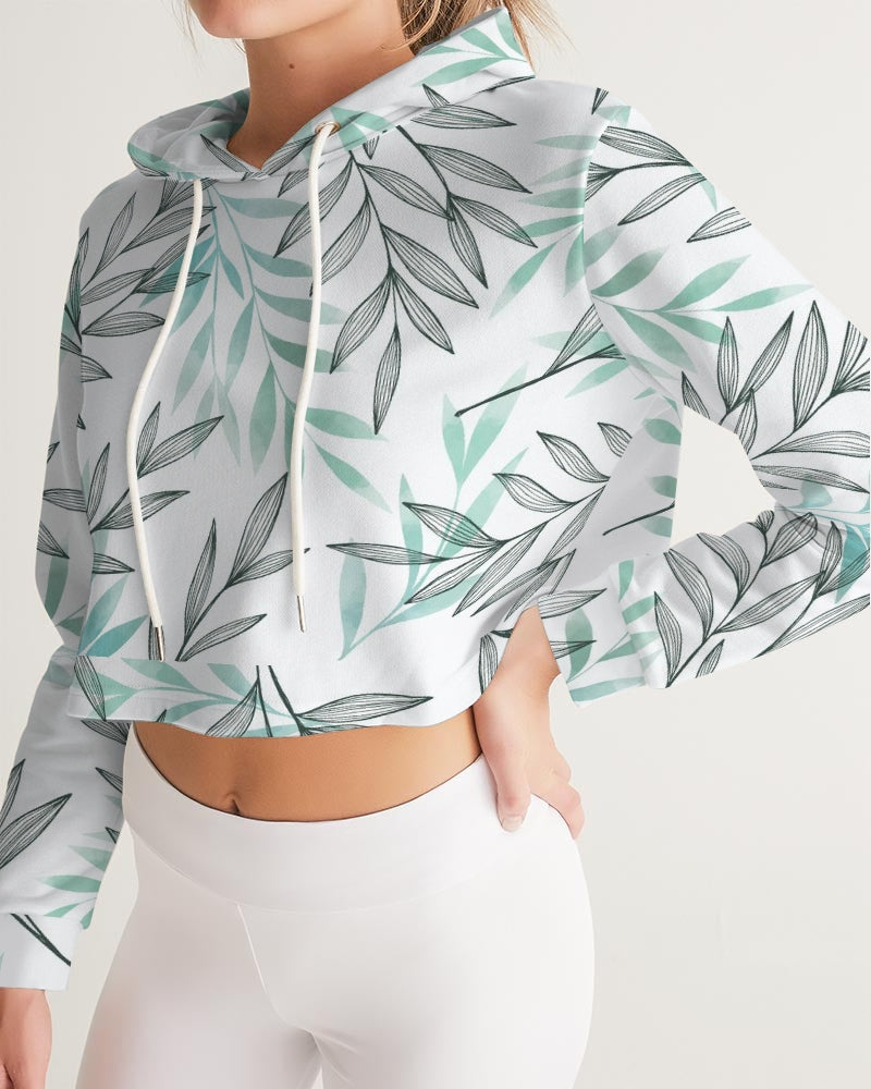 Leaf Women's Cropped Hoodie - ComfiArt