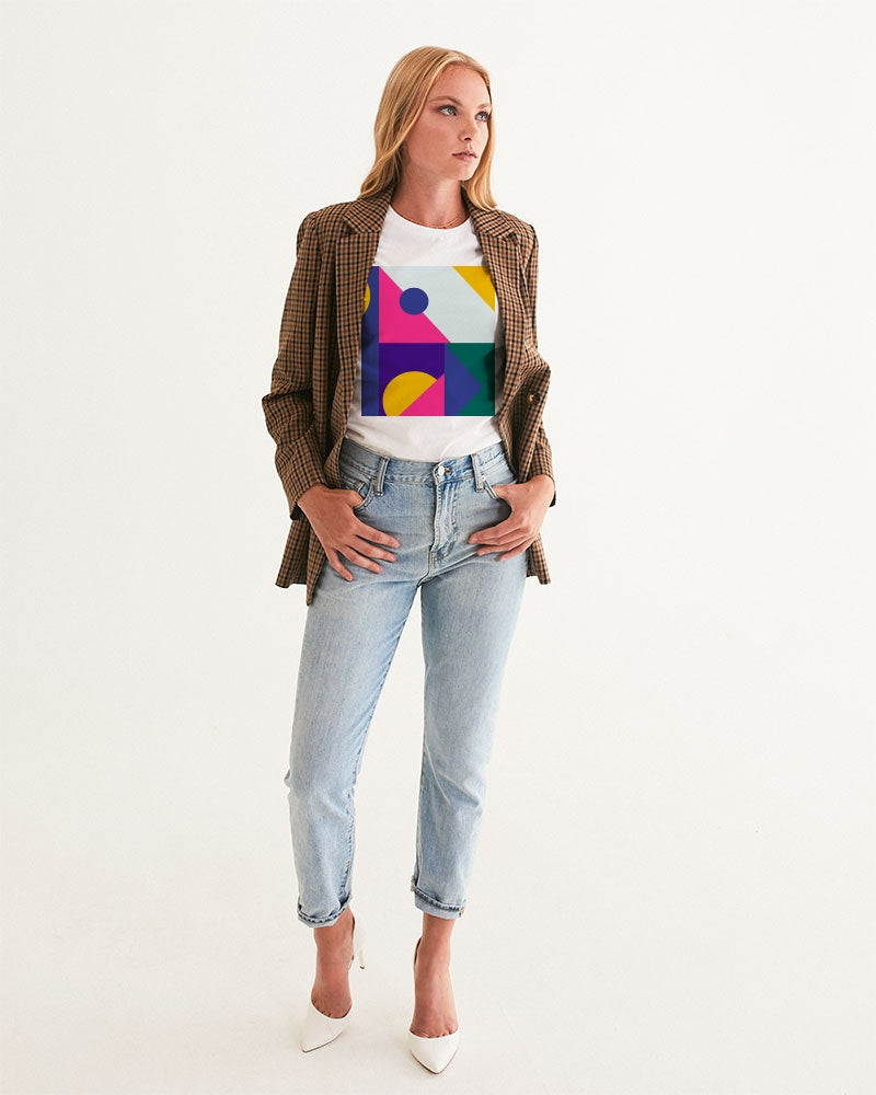 Color Abstract Women's Graphic Tee - ComfiArt