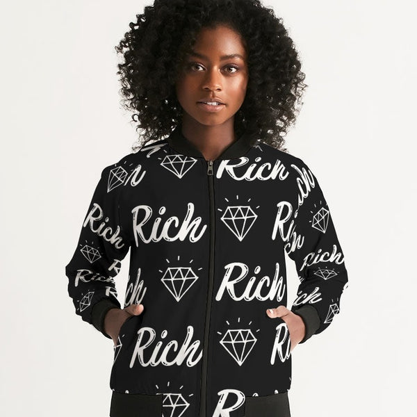 Rich Black Women's Bomber Jacket