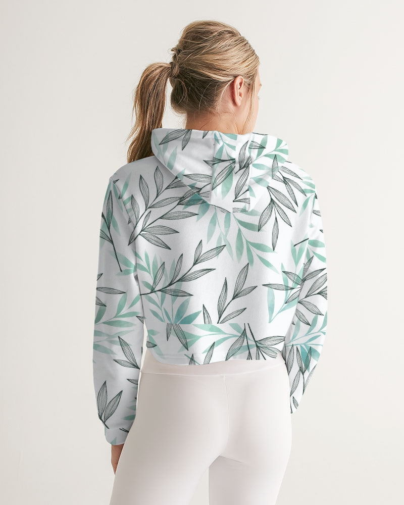 Leaf Women's Cropped Hoodie - ComfiArt