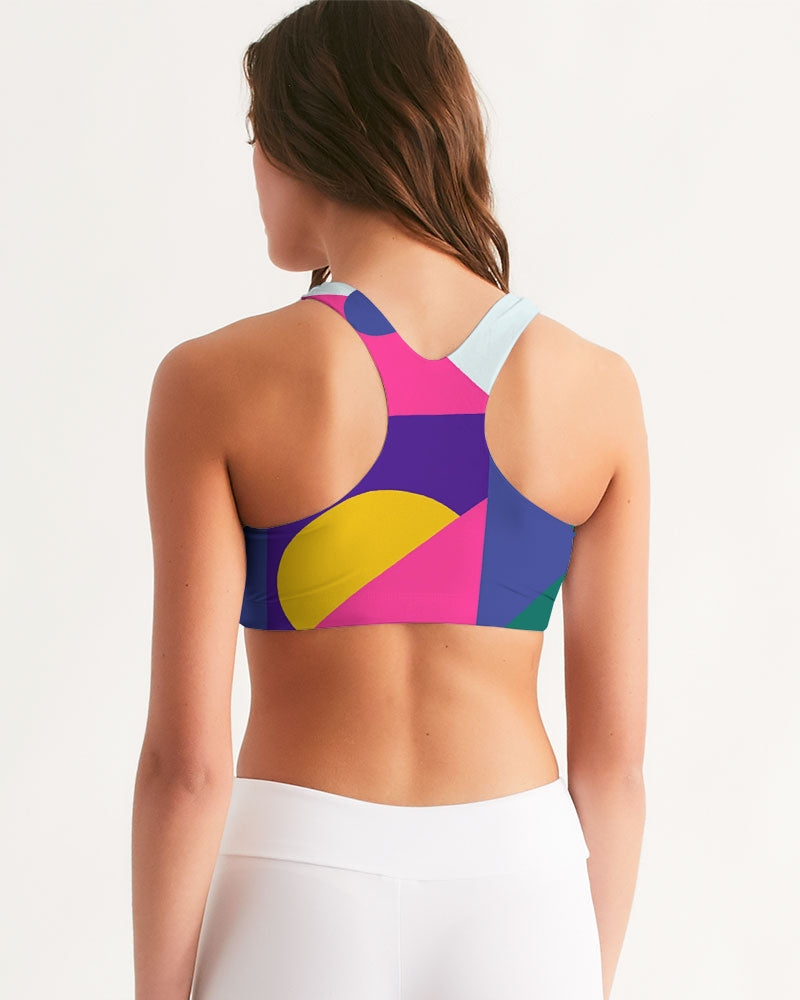 Color Abstract Women's Seamless Sports Bra - ComfiArt