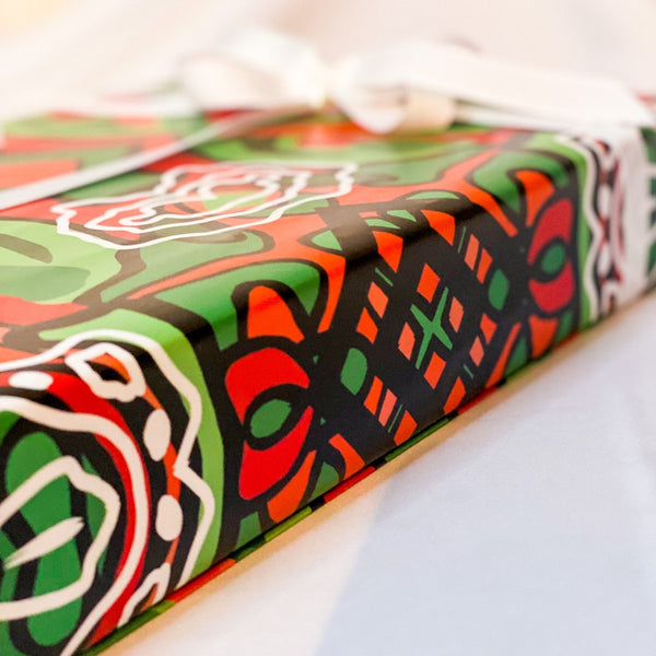 Jawanza Holiday Double Sided Wrapping Paper Sheet