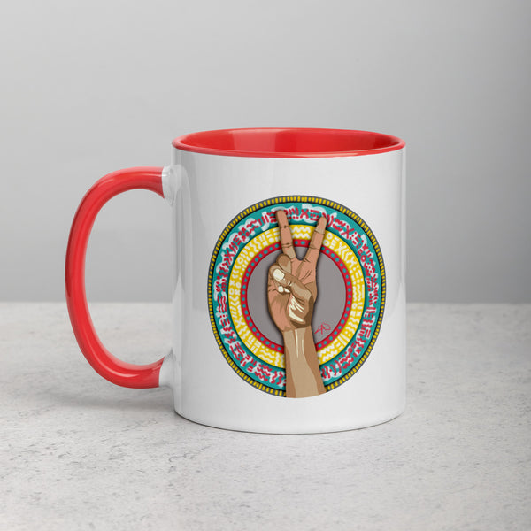 Peace Mug with Color Inside - ComfiArt