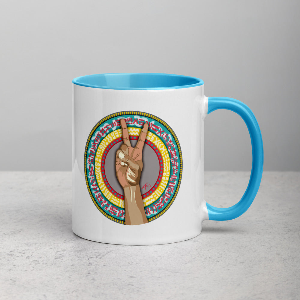 Peace Mug with Color Inside - ComfiArt