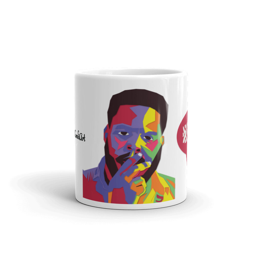 Angry by Zuri Stanback White glossy mug