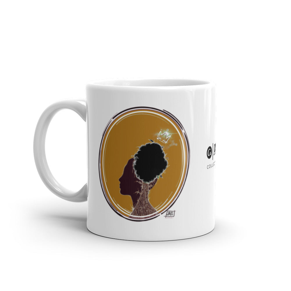 Brown Girl White glossy mug