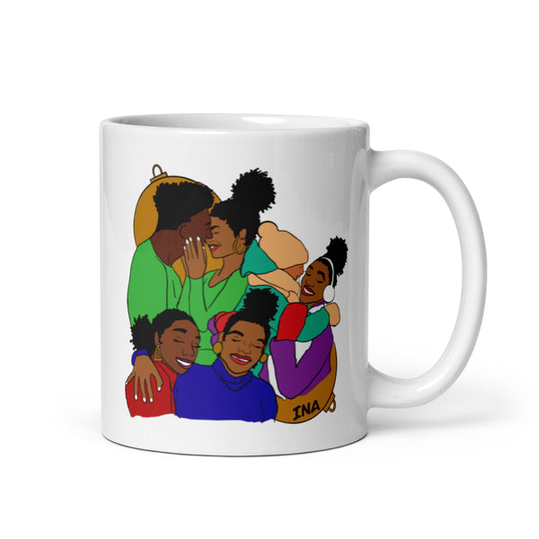 Family White glossy mug